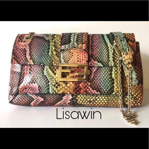 💯Authentic Fendi python Bag ❤️ - Picture 1 of 11